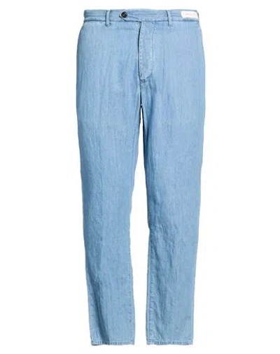 Tela Genova Man Jeans Blue Size 34 Cotton, Linen