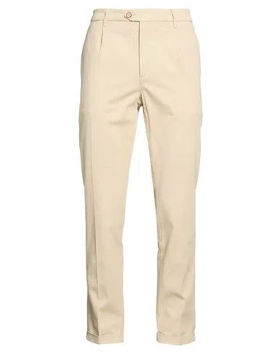Tela Genova Man Pants Beige Size 33 Cotton, Elastane