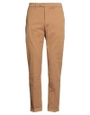 Tela Genova Man Pants Camel Size 34 Cotton