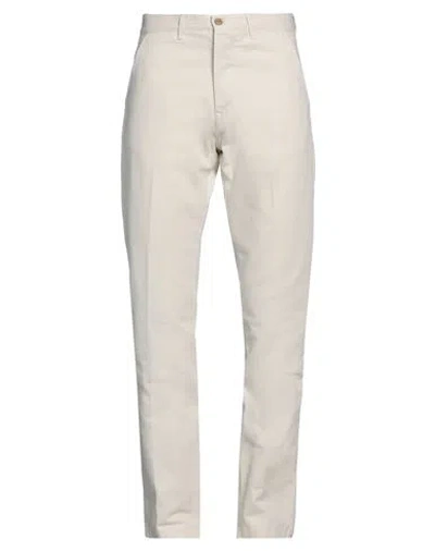 Tela Genova Man Pants Ivory Size 34 Cotton In White