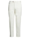Tela Genova Man Pants Ivory Size 35 Cotton In White