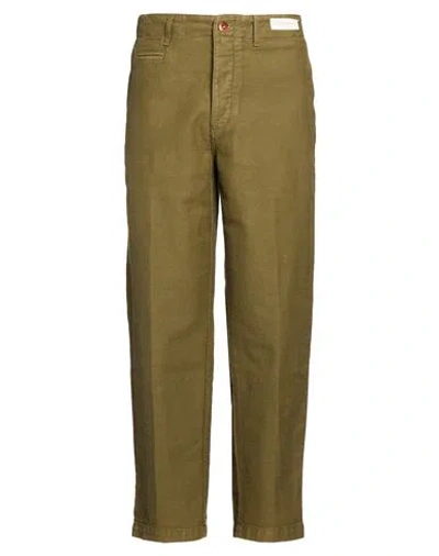 Tela Genova Man Pants Military Green Size 36 Cotton