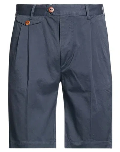 Tela Genova Man Shorts & Bermuda Shorts Navy Size 32 Cotton In Blue