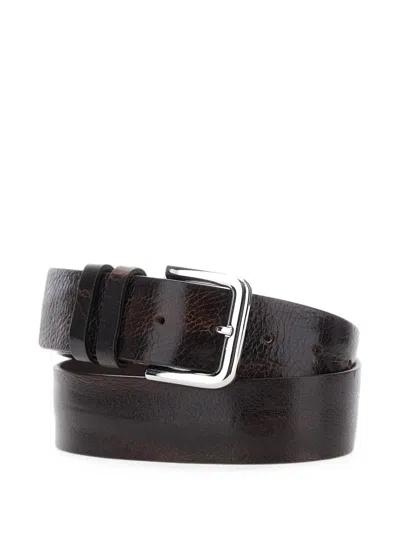 Tela Grained Leather Belt In Brown