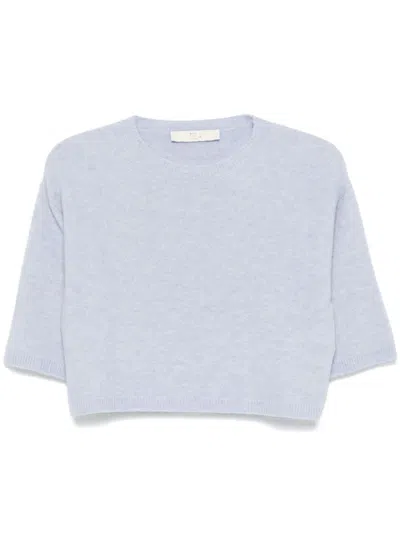 Tela Grammy Knitted Top In Blue