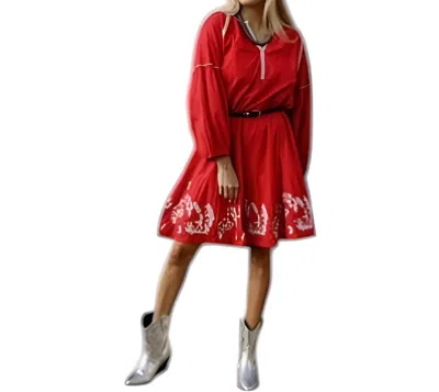 Tela Hot Mini Dress In Red