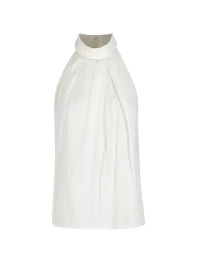 Tela Inca Halte-neck Sleeveless Top In Gray