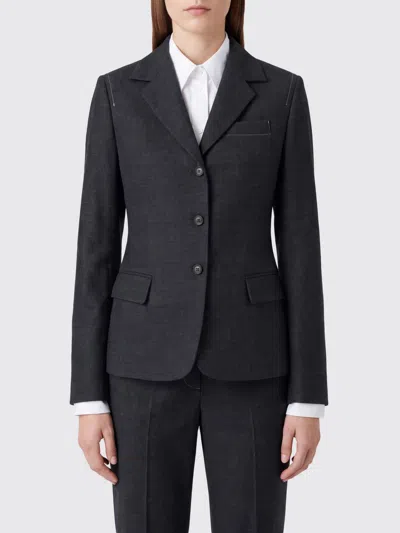 Tela Jacket Woman Color Grey In Gray
