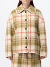 Tela Check-pattern Peter-pan Collar Jacket In Multi