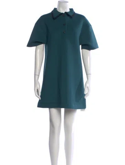 Pre-owned Tela Knee-length Dress In Blue
