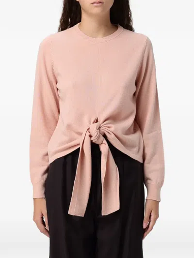 Tela Knot-detail Sweater In Pink