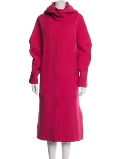 Pre-owned Tela Lambswool Coat In Pink