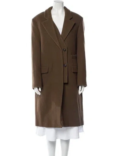 Pre-owned Tela Lambswool Coat W/ Tags In Brown