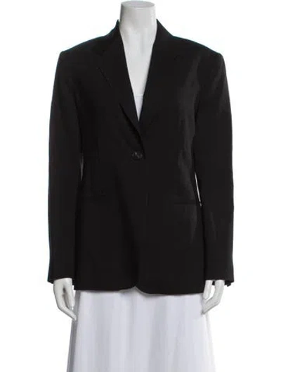 Pre-owned Tela Linen Blazer In Gray