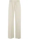 Tela Relaxed-fit Pants With Elastic Waistband And Angled Pockets In Neutrals