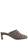 Tela Mies Mule With All-over Rhinestones And Pointed Toe In Brown