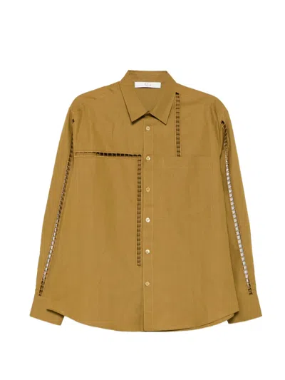 Tela Mindy Cut-out Shirt In Green