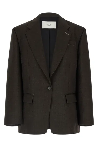 Tela Miranda Single-breasted Blazer In Animal Print