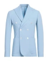 Tela-n° By Takeshy Kurosawa Man Blazer Azure Size 38 Polyester, Viscose, Elastane In Blue