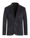 Tela-n° Man Blazer Charcoal Size 38 Polyester, Polyamide, Elastane In Black