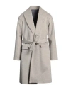 Tela-n° Man Coat Light Grey Size 44 Polyester, Viscose