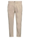 Tela-n° Man Pants Beige Size 38 Cotton, Nylon, Elastane In Beige