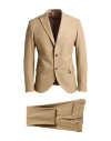Tela-n° Man Suit Khaki Size 38 Cotton, Polyamide, Elastane