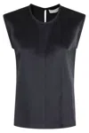 Tela Stripe-pattern Sleeveless Top In Black