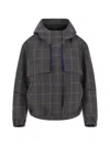 Tela Niki Check-pattern Jacket In Gray