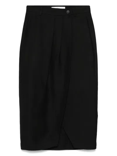 Tela Nilla Midi Skirt In Black