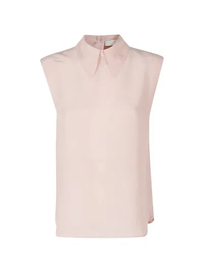 Tela Oslo Button-back Sleeveless Top In Pink