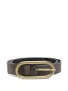 Tela Oval Buckle Belt In Brown