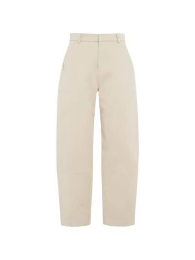 Tela Panelled Cotton Trousers In Neutral