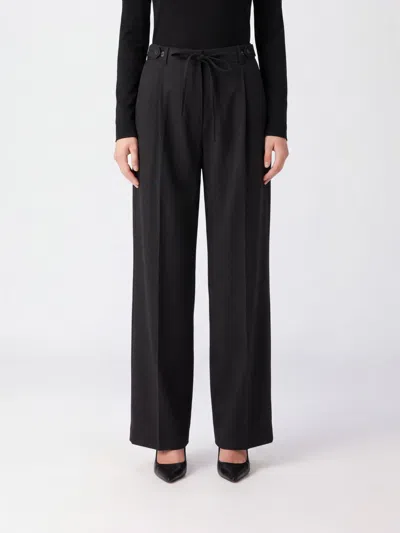 Tela Pants Woman Color Brown In Black