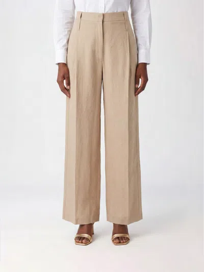 Tela Pants Woman Color Beige In Neutral