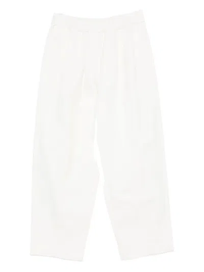Tela Pleat-detail Trousers In White