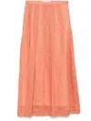 Tela Pleated Maxi Skirt In Orange