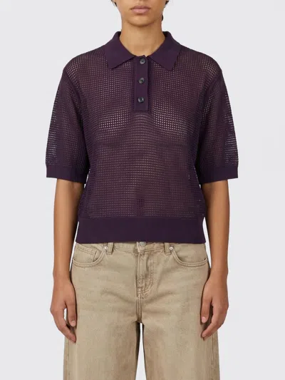 Tela ポロシャツ  レディース カラー ブラック In Purple