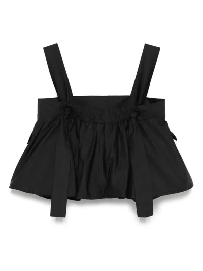 Tela Poplin Top In Black