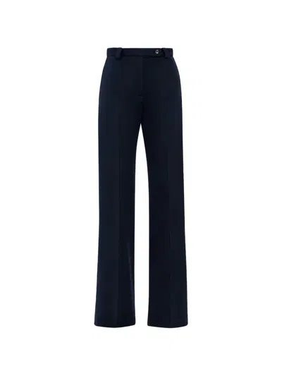 Tela Pressed-crease Straight-leg Trousers In Blue