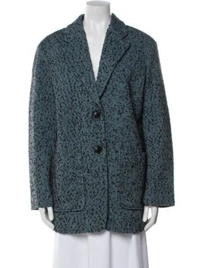 Pre-owned Tela Printed Blazer In Blue