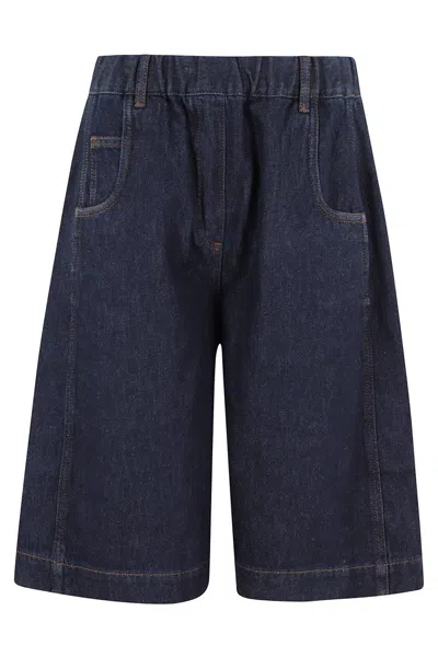 Tela Relaxed Fit Bermuda Shorts In Blue