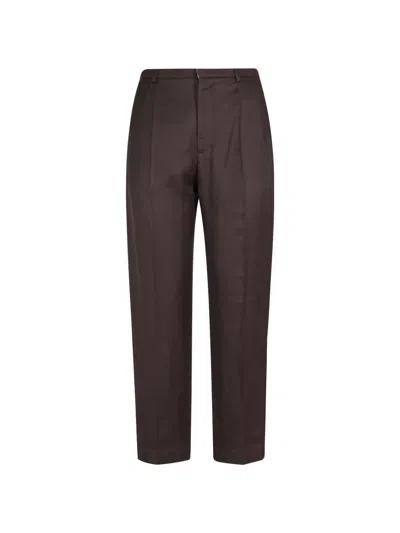 Tela Renato Pleated Trousers In Brown