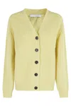 Tela Ribbed Knit Cardigan With V-neckline And Textured Finish In Multi
