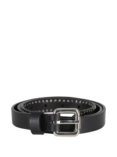 Tela Rick Studded Buckle Belt In Black