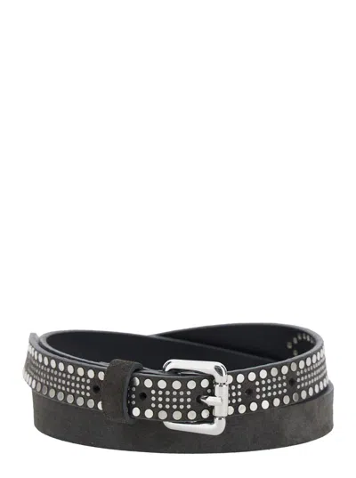 Tela Rick Suede Belt In Gray