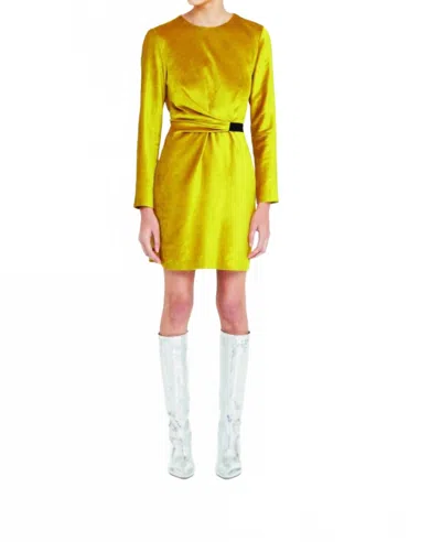 Tela Robinia Dress In Mustard Yellow In Green