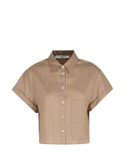 Tela Rocky Striped Pocket Shirt In Purple