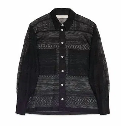 Tela Sabina Button Down Shirt In Black
