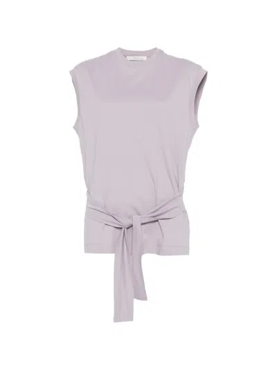 Tela Sacco Tied-waist T-shirt In Purple